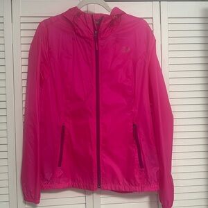 The Nortface Zip Up Windbreaker Pink Lg